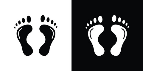 Foot icon vector, Symbol, logo illustrations