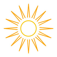 sun-line-art vector illustration on-white-background