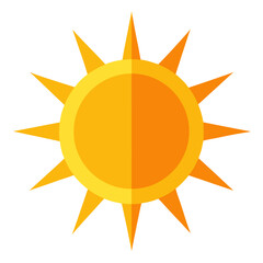 sun vector on-white-background 