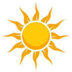 sun-silhouette--on-white-background