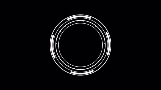 Target Circle HUD 2d technological futuristic elements.  4K motion graphic video 
