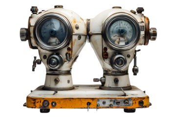 Dressmaker's dummy with adjustable dials isolated on white background