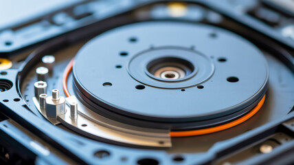 A close-up photograph of a vintage beige computer mouse with a black cord against a white background.