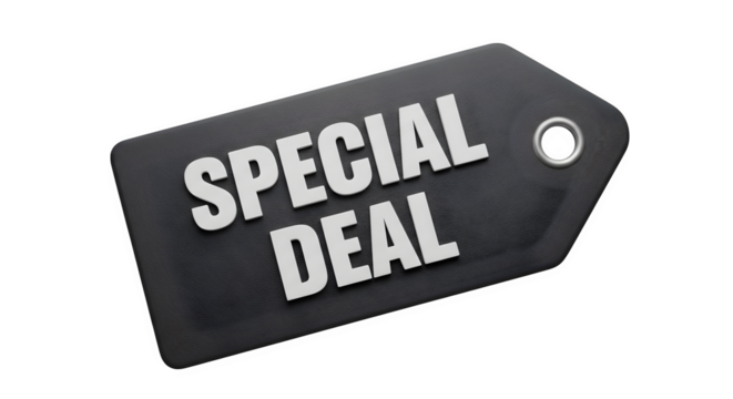 Special deal tag 3d rendered isolated on white background