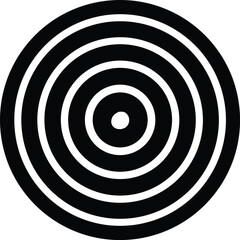 Concentric black and white circles creating a hypnotic target or ripple effect pattern