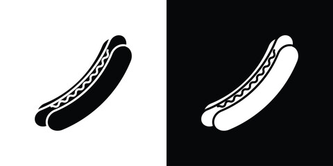 Hotdog icon vector, Symbol, logo illustrations
