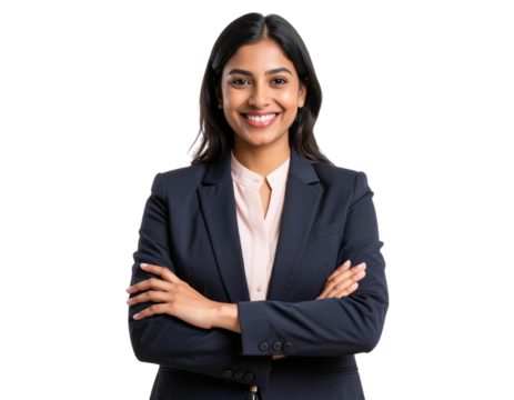  Happy Young Indian Business Woman Smiling – Transparent PNG