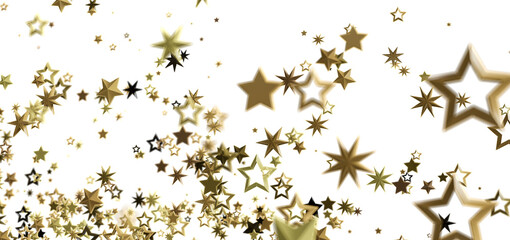 Sparkling gold stars on white. Perfect for celebrations, holidays, and more!