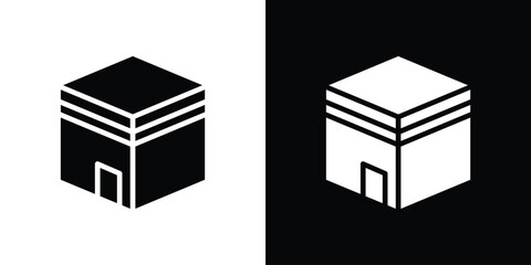 Kaaba icon vector, Symbol, logo illustrations
