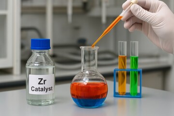 Zirconium Catalyst Used in Controlled Chemical Reaction Experiment