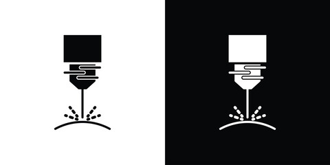 Laser machine icon. Design for website and mobile apps.