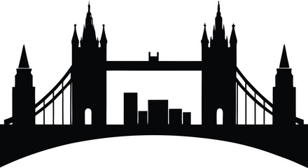Obraz premium skyline silhouette city architecture london