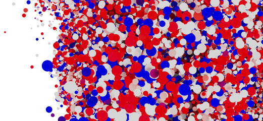 Abstract background with red, white, and blue circles. Perfect for patriotic designs.
