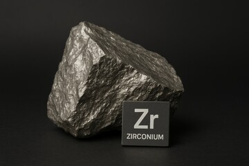 Close-Up Macro Photograph of Raw Zirconium Metal Surface