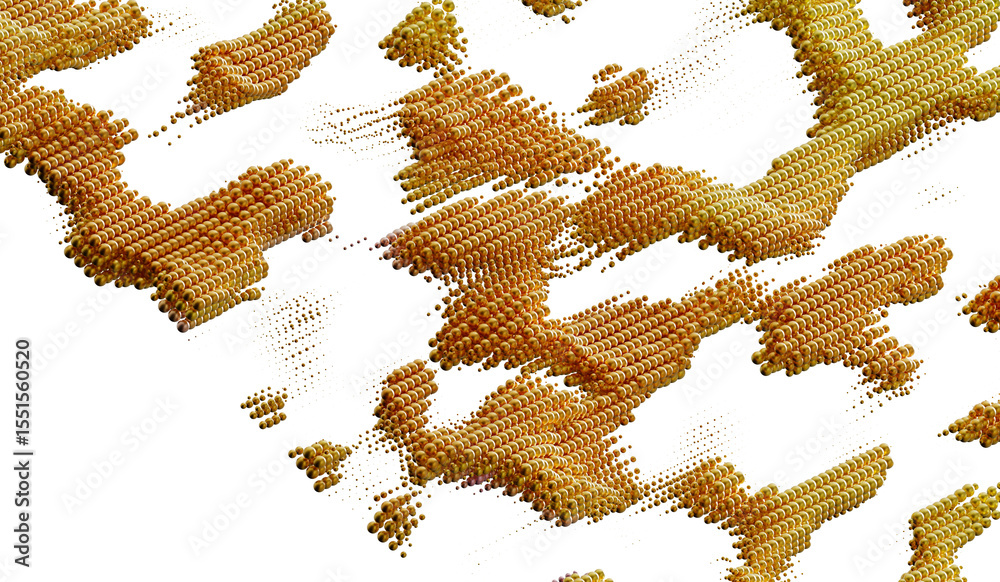 Aufkleber High-resolution image of an abstract gold sphere pattern. Perfect for backgrounds, textures, and design projects.