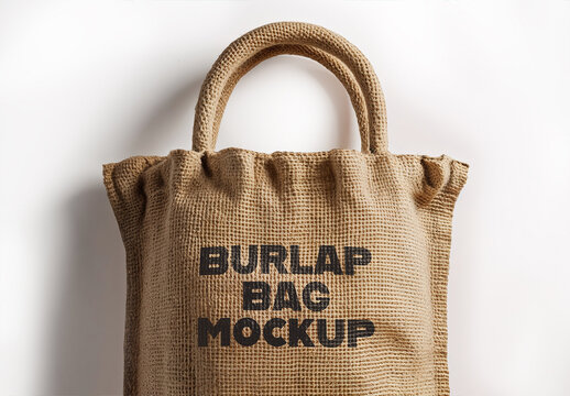 Jute Burlap Bag Mockup