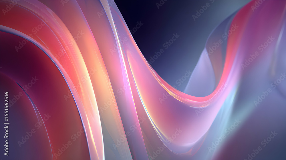 Poster flowing curves and gradients create a modern abstract background image with elegant fluid shapes