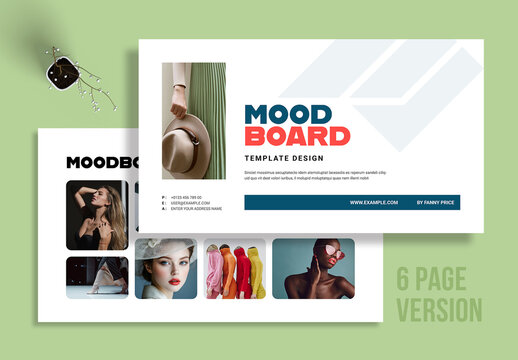 Creative Brand Moodboard and Guideline Template Design