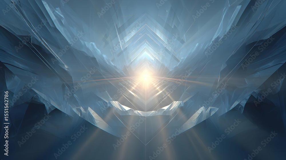 Poster a captivating abstract background featuring a luminous light source at the center creating depth and