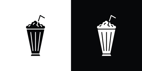 Milk shake icon vector, Symbol, logo illustrations