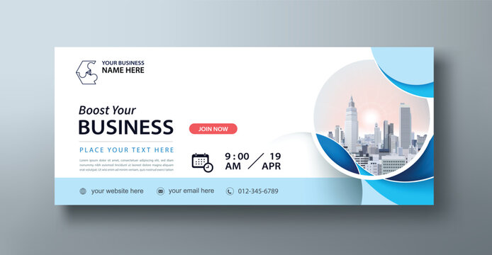 Corporate web banner mockup, a social media template for branding and a cover header background for websites
