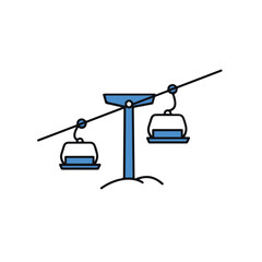 Fototapeta premium Ski Lift at the Ski Resort 