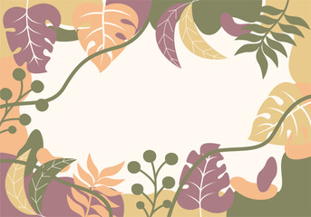 Stock Vector Purple Flower Background Flat Design