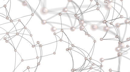 Obraz premium Abstract background image depicting a complex network of interconnected nodes. Ideal for technology, data, and communication concepts.