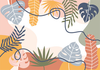 Floral Background Flat Illustration Vector Stock