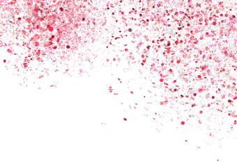 Abstract background with pink percentage confetti. Perfect for sales, discounts, promotions.