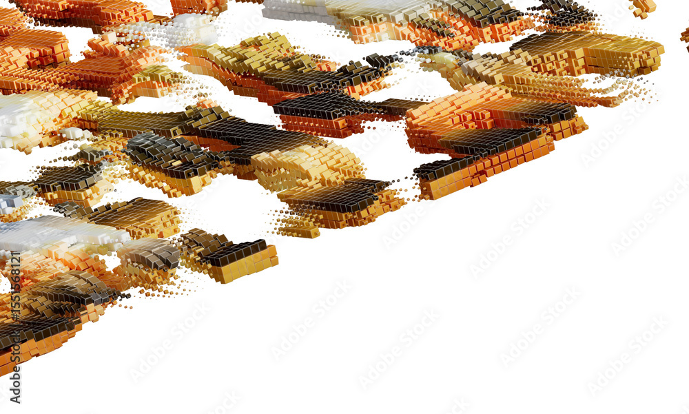 Poster High-resolution image of abstract pixel art. Ideal for backgrounds, textures, and design projects.