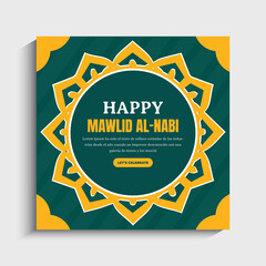 Happy Mawlid Al Nabi Celebration Social Media Instagram Post Template