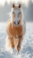 Horse in snow. Horse in the Chinese zodiac