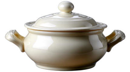 Earthenware Soup Bowl: A close-up studio shot of an elegant white earthenware soup bowl, perfect for showcasing culinary presentations and culinary artistry.