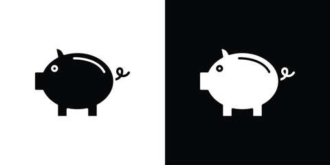 Piggy bank icon. Design for website and mobile apps.