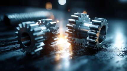 Interlocking gears mechanics engineering and industrial collaboration