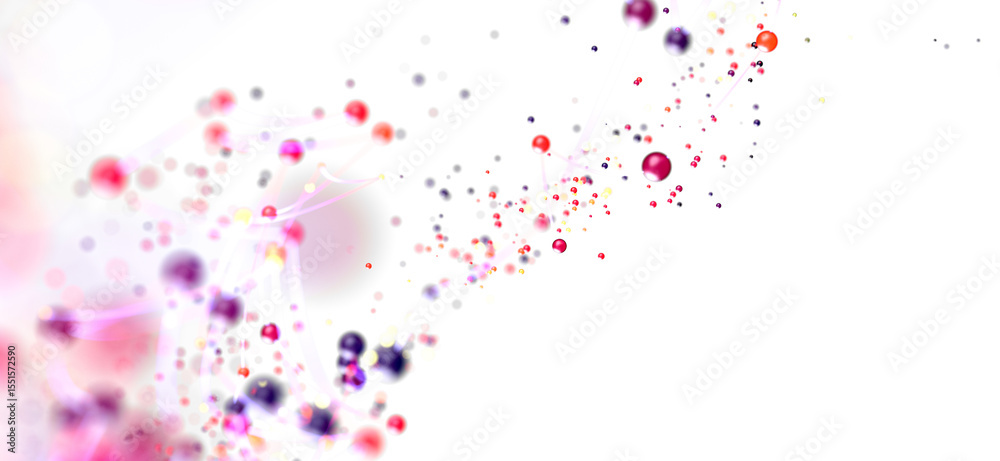 Poster beautiful abstract background with colorful bubbles floating on white. perfect for websites, present