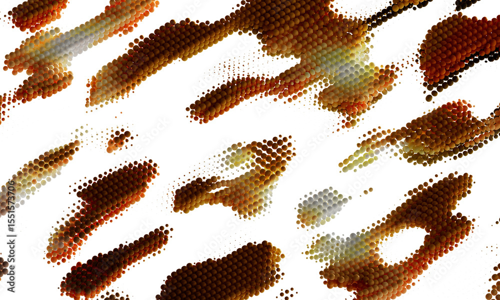 Poster high-resolution image of abstract brown and orange spheres. perfect for backgrounds, textures, and d
