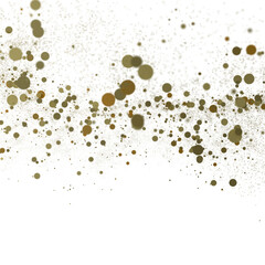 Radiant Festivity: Spectacular 3D Illustration Showcasing Radiating gold Confetti