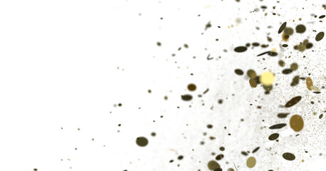 Fototapeta premium Multicolored confetti on white