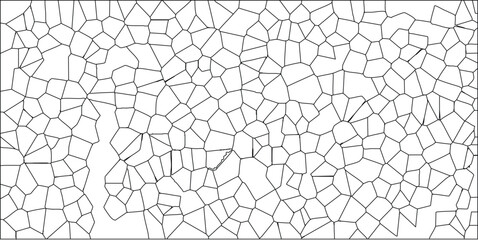 Obraz premium Abstract black and white vector illustration of a voronoi diagram pattern depicting cellular structure for design elements and backgrounds