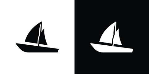 Sailboat icon vector, Symbol, logo illustrations