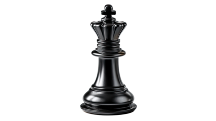 Chess King in Command: A singular black king chess piece, standing tall and resolute, embodies the strategic depth of the game, inviting contemplation on power, strategy, and intellect.