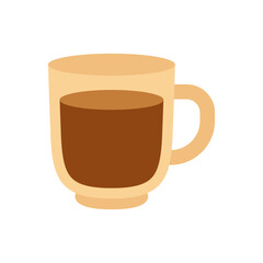 Obraz premium Vector illustration of a glass of coffee