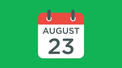 calendar - August 23 icon illustration isolated vector sign symbol