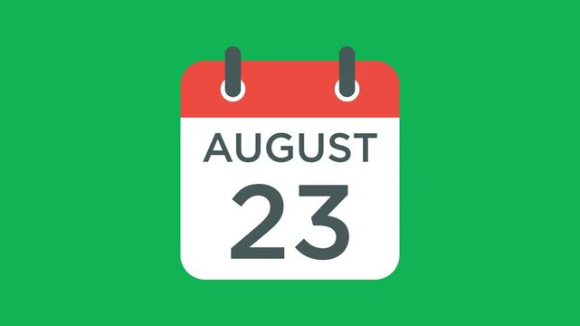 calendar - August 23 icon illustration isolated vector sign symbol - Powered by Adobe
