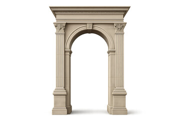 Naklejka premium Classical archway isolated on transparent background