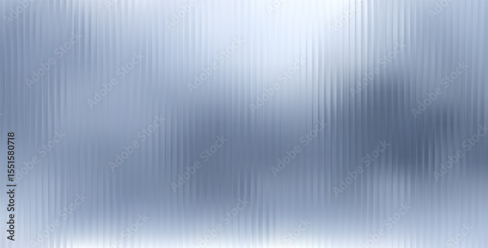Poster vector gray blurred glass gradient background. vertical ribbed glass texture. abstract bg.