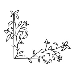 Floral corner outline