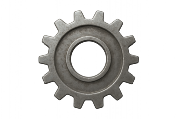Industrial cogwheel isolated on transparent background